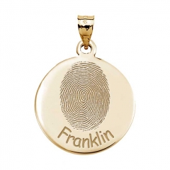 Custom Fingerprint Round Charm or Pendant