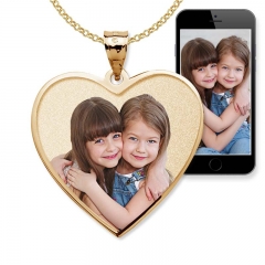 Heart with Border Photo Pendant Picture Charm