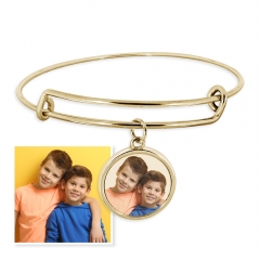 Expandable   Photo Charm Expandable Bracelet