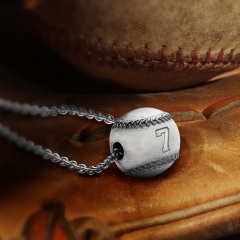 Personalized Baseball Necklace w  18  Chain Included