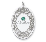 Personalized Celtic Family Pendant with Name and Birthstone