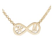 Personalized Infinity Initial Necklace w  Chain