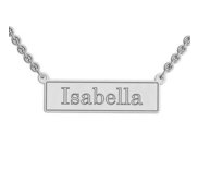 Personalized Name Bar Pendant with Name w  16  Chain