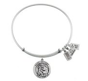 Wind   Fire  Saint Anthony Medal  Expandable Bracelet