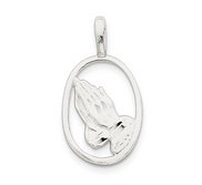 Sterling Silver Praying Hands Pendant