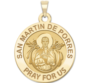 San Martin De Porres Round Religous Medals