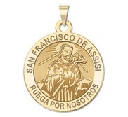 San Francisco de Assisi Round Religious Medal  EXCLUSIVE 