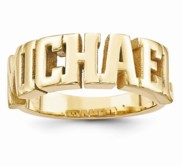 Personalized Women s Block Name Ring