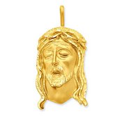 14K Yellow Gold Christ Head