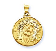 14K Yellow Gold  Ecce  Homo  Christ Head