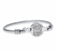 Stainless Steel Saint Joseph Bangle Bracelet