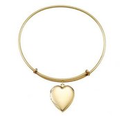 14k Gold Filled Heart Photo Locket with Expandable Bracelet