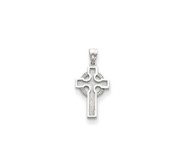 14k White Gold Celtic Cross Pendant