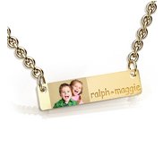 Personalized Thin Sideways Rectangle Pendant Photo Pendant