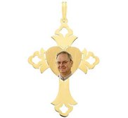 Cross Pendant with Heart Center