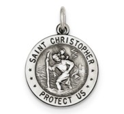 Sterling Silver St Christopher US Army Medal