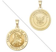 Saint Francis of Paola DoubleSided Navy Medal  EXCLUSIVE 