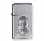 Zippo Laser Engravable Chrome Satin Lighter