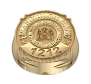 Personalized Sanitation Badge w  Number  Department    Rank