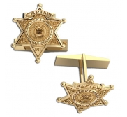 Personalized Sheriff Badge Cuff Links with Number  Rank   Dept 