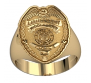 New Jersey Personalized Lieutenant Badge Ring with Department