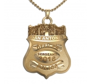 Personalized San Antonio Texas Alamo Police Badge with Your Name  Rank  and Number