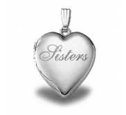 Sterling Silver   Sisters   Heart Locket