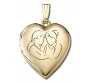 Solid 14K Yellow Gold  Sisters Devotion  Locket