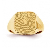 Custom Men s Fingerprint Signet Ring