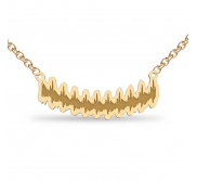 Heartbeat Outlined Shaped Necklace w  Box Chain