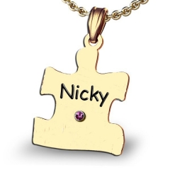 Personalized Family Single Puzzle Piece Pendant