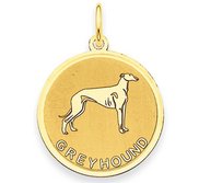 Greyhound Disc Charm or Pendant