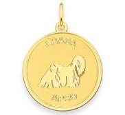 Lhasa Apso Disc Charm or Pendant