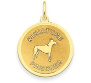 Miniature Pinscher Disc Charm or Pendant