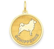 Schipperke Disc Charm or Pendant