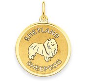 Shetland Sheepdog Disc Charm or Pendant