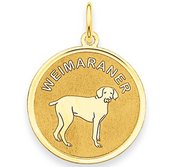 Weimaraner Disc Charm or Pendant