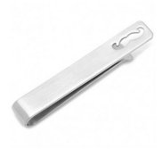 Engravable Stainless Steel Tie Bar w  Moustache Cutout