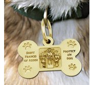 Saint Francis of Assisi    Protect My Dog  Dog Bone Pet Tag