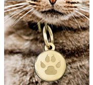 Cat s Paw Print Round  Picture Locket