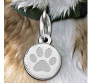 Dog s Paw Print Round  Picture Locket