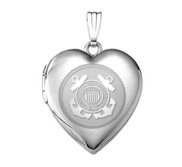 Sterling Silver Coast Guard Heart Locket