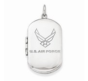 Sterling Silver Air Force Dogtag Locket