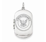 Sterling Silver Navy Dogtag Locket