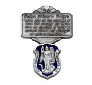 Saint Michael   Police Officer s Prayer   Religious Metal Visor Clip