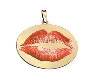 Lip Print Outlined Custom Medal