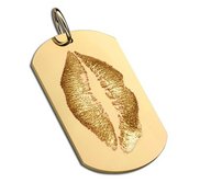 Lip Print Dog Tag Custom Medal