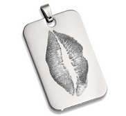 Stainless Steel Lip Print Dog Tag Custom Medal