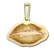 Lip Print Outlined Custom Medal