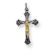 Sterling Silver   Vermeil Crucifix Charm